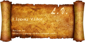 Lippay Vidor névjegykártya